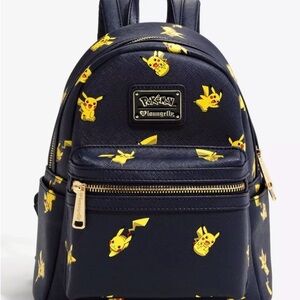 Loungefly Navy and Yellow Pikachu Backpack